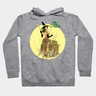 Alice The Witch Pin Up Girl Hoodie